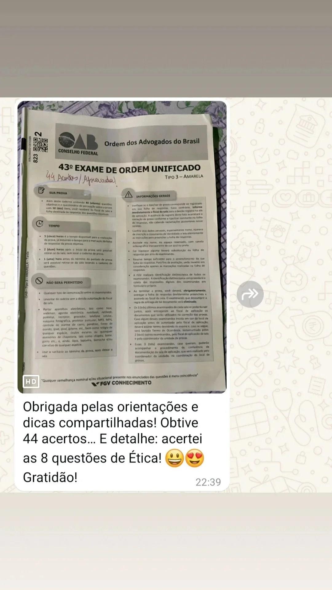 Depoimento Ética